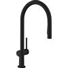 hansgrohe Talis M54 - Rubinetto da cucina con doccetta estraibile (2 getti), Miscelatore cucina con altezza bocca 210 mm, Rubinetto monocomando con bocca girevole, nero opaco, 72800670