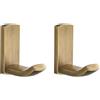 Flybath Ganci Appendiabiti Antico Ottone Gancio Portasciugamani Bagno Cucina Ganci da Parete, Bronzo Spazzolato - 2 Pezzi