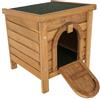 Kerbl Pet Casetta per piccoli animali Outdoor, 36x36x40cm, tetto in bitume resistente alle intemperie, per conigli, lepri e altri piccoli animali, facile da pulire, chiudibile