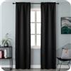 GIRASOLE HOME Coppia Tende Nere Oscuranti Termiche Morbide Tinta Unita Tenda Isolante per Soggiorno Camera e Interni 2 Pannelli con Tasca 70x238cm