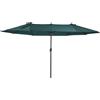 Outsunny Ombrellone da Giardino Doppio con Apertura a Manovella, Acciaio e Poliestere, 460x270x240cm|Aosom