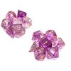DollaTek Set Dadi Poliedrici Trasparenti per Giochi da Tavolo - 2 Set (14 Pezzi) D20 D12 D10 D8 D6 D4 per DND RPG MTG - Doppi Colori (Viola)