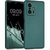 kwmobile Custodia Compatibile con Xiaomi 11T / 11T Pro Cover - Back Case Morbida - Protezione in Silicone TPU Effetto Metallizzato petrolio metallizzato