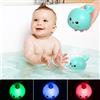 LEADSTAR Giocattoli da Bagno, Bagnetto Balena Giocattolo per Giochi Acqua Bambini, Giochi Mare Vasca da Bagno Doccia Pool Toy Spruzzo d'Acqua Automatico con Luce a LED per Neonato Bambino Bambina