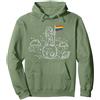 Gay Pride Clothes LGBTQ Ally LGBT Men Wo Astronaut Moon Rainbow Flag Space LGBTQ Gay Pride Ally Felpa con Cappuccio