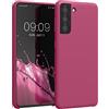 kwmobile Cover per Samsung Galaxy S21 Custodia - Back Case per Smartphone in Silicone TPU - Protezione Gommata - rosa lampone