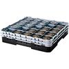 Cambro Camracks 20S958 - Set di 2 cestini in polipropilene per manico e bicchieri con 20 scomparti, misura 1/1, colore: nero, diametro 9,84 cm, altezza massima 25,7 cm