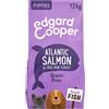 Edgard Cooper Edgard & Cooper Crocchette Cani Puppy Junior Cuccioli Croccantini Cane Cibo Secco per Cani Senza Cereali Mangime Naturale 12kg Salmone & Tacchino Fresco, Alimentazione Completa, Sana ed Equilibrata