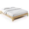 Vivere Zen Letto artigianale in legno lamellare di faggio - Sambuco Diago (Misure Est. 147x207 (Int. 140x200))