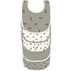 LÄSSIG Set di bavaglini per bambini (5 pezzi) con chiusura a strappo in cotone impermeabile/Value Pack Bib Little Forest Fox