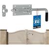 KOTARBAU® Serratura per porta da garage zincata, 320 mm, colore: argento