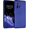 kwmobile Custodia Compatibile con Xiaomi 11T / 11T Pro Cover - Back Case Morbida - Protezione in Silicone TPU Effetto Metallizzato blu metallizzato