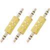Greluma 3 Pz 3.5mm (1/8 ) Maschio a Maschio Adattatore per accoppiatore stereo Connettore per cavo ausiliario Jack Gender Changer