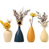Sziqiqi Set di 4 Vasi Piccoli in Ceramica per Fiori - Decorativi per Soggiorno, Mini Fatti a Mano per Centrotavola, Moderni Con Colori Opachi Morandi
