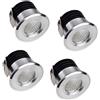 Yangtek 4 x Luci Mini Faretto led da Incasso Mini Faretti 3W LED Bianco Caldo Per Il Vetrina Station di Interni Illuminazione Cartongesso Incl.Seperated Trasformatore