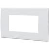 Aigostar Placca 4 moduli 504 in plastica bianca compatibile anche con BTicino Livinglight
