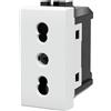 Aigostar Presa bipasso bivalente 16A bianca compatibile anche con BTicino Livinglight