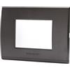 Aigostar Placca 3 moduli 503 in plastica nera compatibile anche con BTicino Livinglight