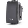 Aigostar Deviatore unipolare 16AX nero compatibile anche con BTicino Livinglight