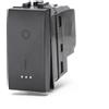 Aigostar Interruttore bipolare 20A nero compatibile anche con BTicino Livinglight
