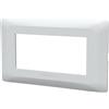 Aigostar Placca 4 moduli 504 in plastica bianca compatibile anche con BTicino Matix