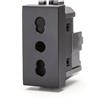 Aigostar Presa bipasso bivalente 16A nera compatibile anche con BTicino Livinglight