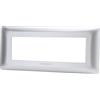 Aigostar Placca 6 moduli 506 in plastica argento compatibile anche con BTicino Matix