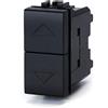 Aigostar Doppio Pulsante con frecce 10A nero compatibile anche con BTicino Livinglight