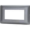 Aigostar Placca 4 moduli 504 in plastica grigia compatibile anche con BTicino Matix