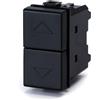 Aigostar Doppio Pulsante con frecce 10A nero compatibile anche con BTicino Matix