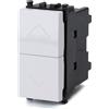 Aigostar Doppio Pulsante con frecce 10A bianco compatibile anche con Vimar Plana