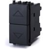 Aigostar Doppio Pulsante con frecce 10A nero compatibile anche con Vimar Plana