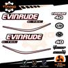 OraInkJet Kit Adesivi Motore Marino Fuoribordo Evinrude e-tec 40 cv - versione D
