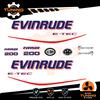 OraInkJet Kit Adesivi Motore Marino Fuoribordo Evinrude e-tec 200 cv - versione A