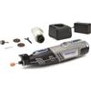 Dremel 8220 Utensile rotante a batteria 12 V kit con 1 complemento, 5 accessori, per intagliare, incidere, tagliare, levigare e più
