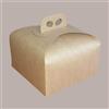 LUCGEL 10 Pz Scatola per Confezione Regalo Porta Panettone Basso da 1 Kg in Cartoncino Avana Liscio 245x245H130mm