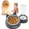 BPS BUENA PET SHOP BPS Mangiatoia e abbeveratoio automatico per cani e gatti Distributore d'acqua antispruzzo Fontanelle di alimentazione automatica per animali domestici Taglia M/L (L)
