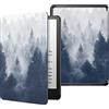MoKo Custodia per Kindle Paperwhite 11ª generazione (modello 2021)，Schermo da 6,8, Custodia Protettiva in Policarbonato di Stile Semplice e Elegante, Foresta Grigia