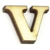 Lettera V Clarendon in Legno 2,5 cm