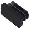 Adsamm® / 16 x puntali alettati a incastro/neri / 11x26-13x28 mm/rettangolari/piedini in polietilene per gambe di mobili in tubolare/puntali protettivi per arredi Adsamm® Quality