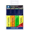 STAEDTLER Textsurfer Classic 364 Evidenziatori - set da 4, pastello | Punta scalpello 1-5 mm, tinte pastello tenui, INK·JET SAFE - ricaricabili - Art.-Nr. 364-S WP4P