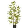 HOMCOM Pianta di Bambù Artificiale 120cm, Vaso Incluso, 336 Foglie, Decorazione Realistica per Interni/Esterni|Aosom