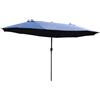 Outsunny Ombrellone da Giardino 460x270x240cm Doppio con Apertura a Manovella, Acciaio e Poliestere Blu | Aosom Italy|Aosom