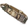 Huntvp Collare Tattico per Cani Regolabile con Maniglia di Comando, Collare Militare in Nylon con Fibbia in Metallo per Cani di Taglia Media e Grande, Addestramento, Alla Caccia, All'aperto, camo-L
