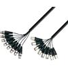 Adam Hall Cables 3 STAR L8 MF 0300 - Cavo multipolare 8 x XLR maschio a 8 x XLR femmina 3 m
