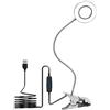 KYOTECH Lampada da Scrivania con Morsetto 52LEDs 7W Lampada a Collo di Cigno 360° Flessibile 10 livelli di luminosit 3 modalità di illuminazione Lampada da Lettura con Clip Dimmerabile per Leggere