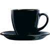 Luminarc Carine Nero Scatola 6 Tazze Con Piatto Vetro 22cm Nero