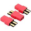 OliRC 3 Pezzi Nessun Cavo Collegamento Diretto Traxxas TRX Style Maschio a T-Plug Connettore Deans Style Femmina (C63-3)