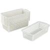Kigima Cestino per uso domestico Cestino multiuso in 20x10x5,5 cm (Grigio, 0,7l (8 Pz))