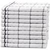 ZOLLNER Set di 10 strofinacci in cotone - 45x60 cm - canovacci da cucina super assorbenti e di lunga durata - lavabili a 60°C - bianco - qualità gastronomica - Certificato Oeko Tex (R)